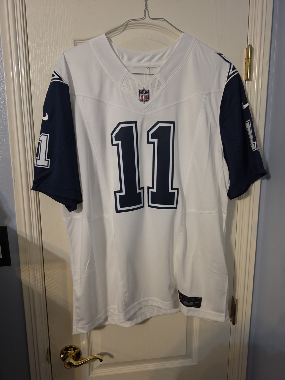 Nike Men's White and Navy #11 Football Jersey Dallas Cowboys Zeke Elliott